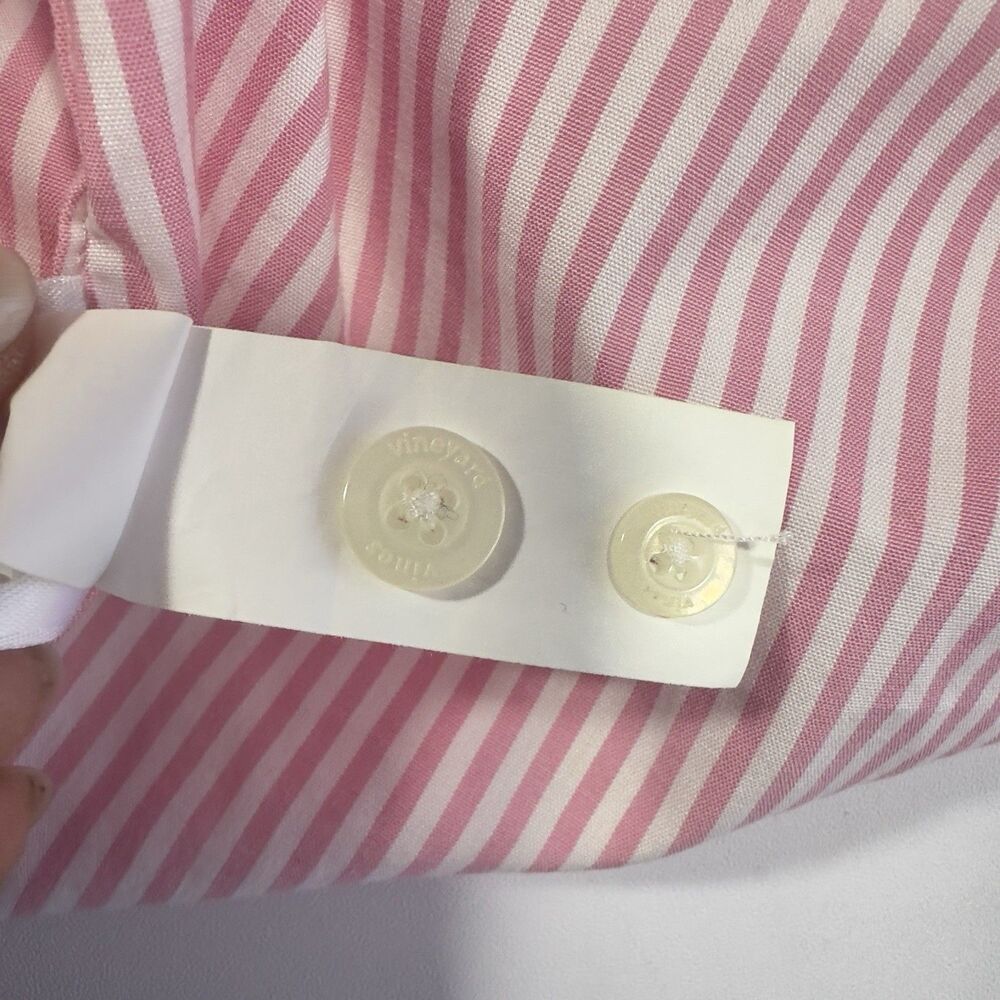 Vineyard Vines Mens Button Down Stretch Poplin Stripe Shirt Pink XL Embroidered - Picture 13 of 15